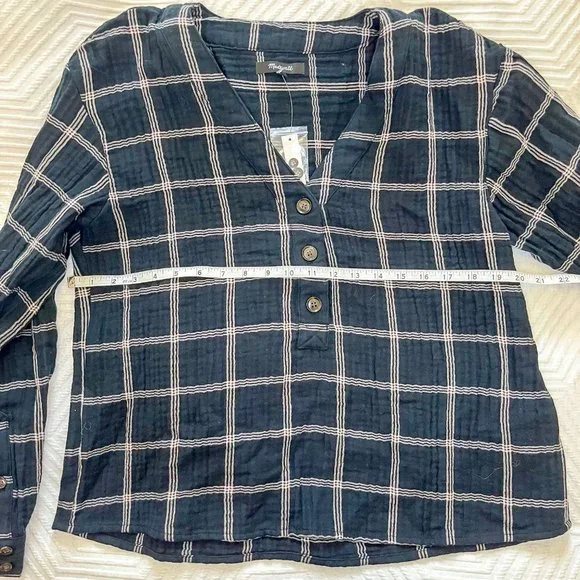 BRAND NEW | Madewell | Lightspun Evert Top in Windowpane - Picture 3 of 9